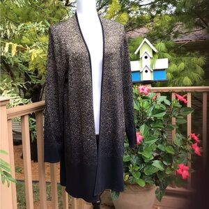 Sparkly Gold & Black Rafaella Lightweight Cardigan